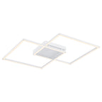 Squared LED Flush Mount or Wall Sconce, White / 30.5"