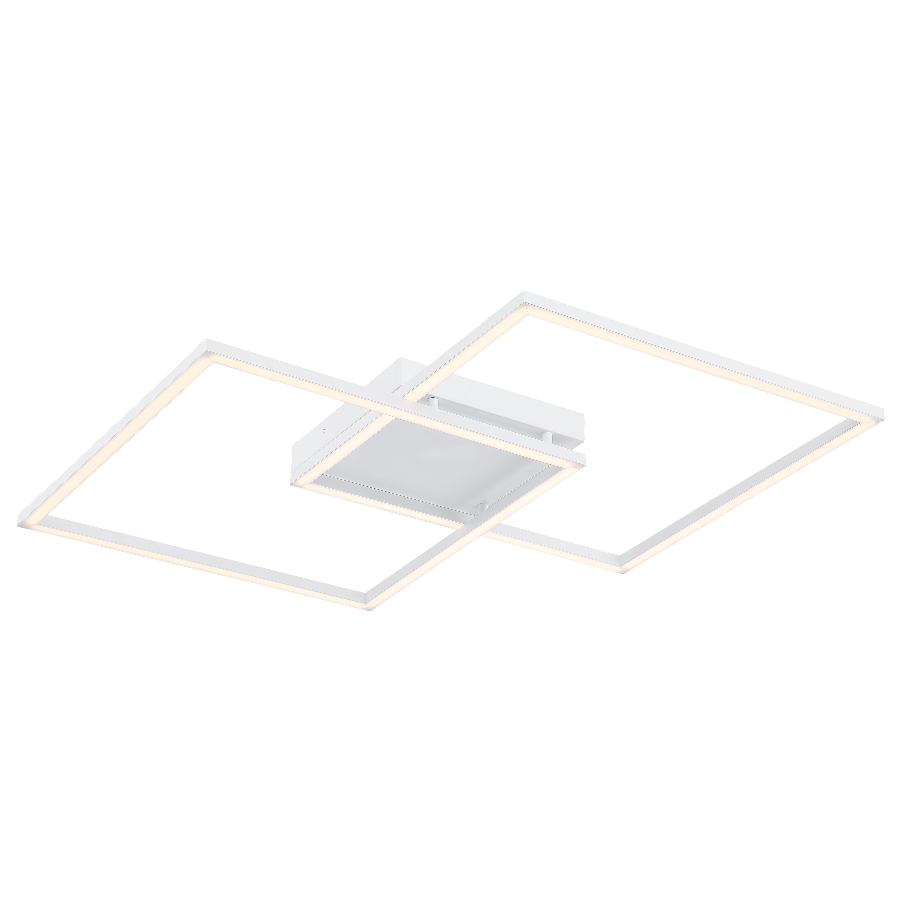 Squared LED Flush Mount or Wall Sconce, White / 30.5"