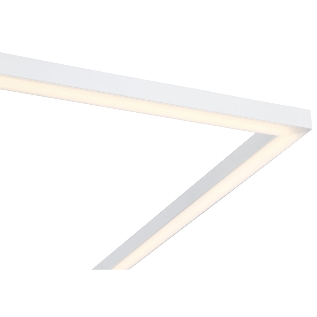 Squared LED Flush Mount or Wall Sconce, White / 30.5"