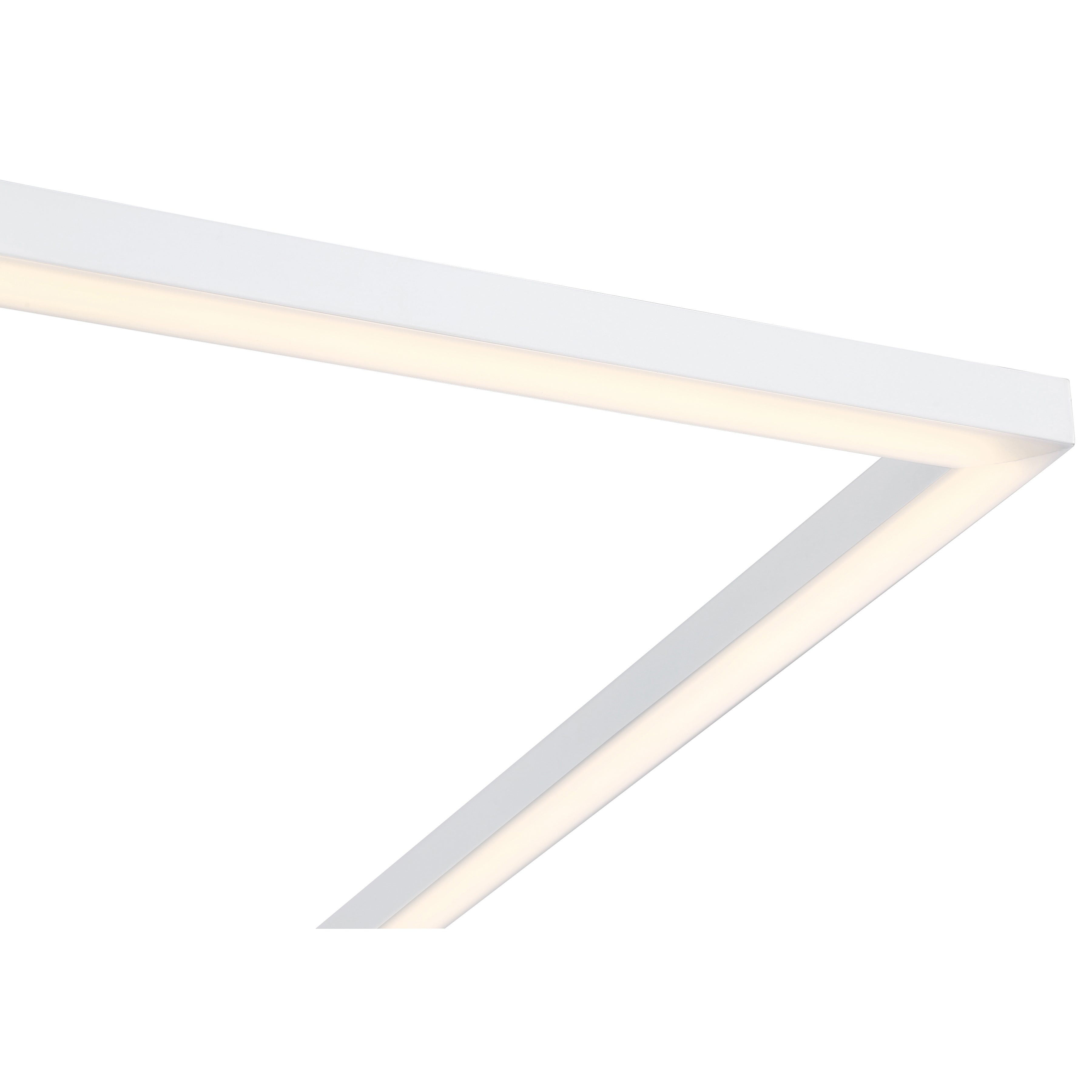 Squared LED Flush Mount or Wall Sconce, White / 30.5"