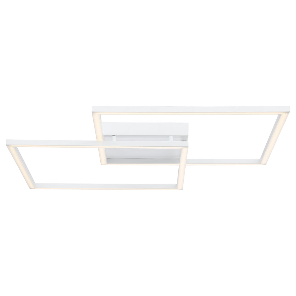 Squared LED Flush Mount or Wall Sconce, White / 30.5"