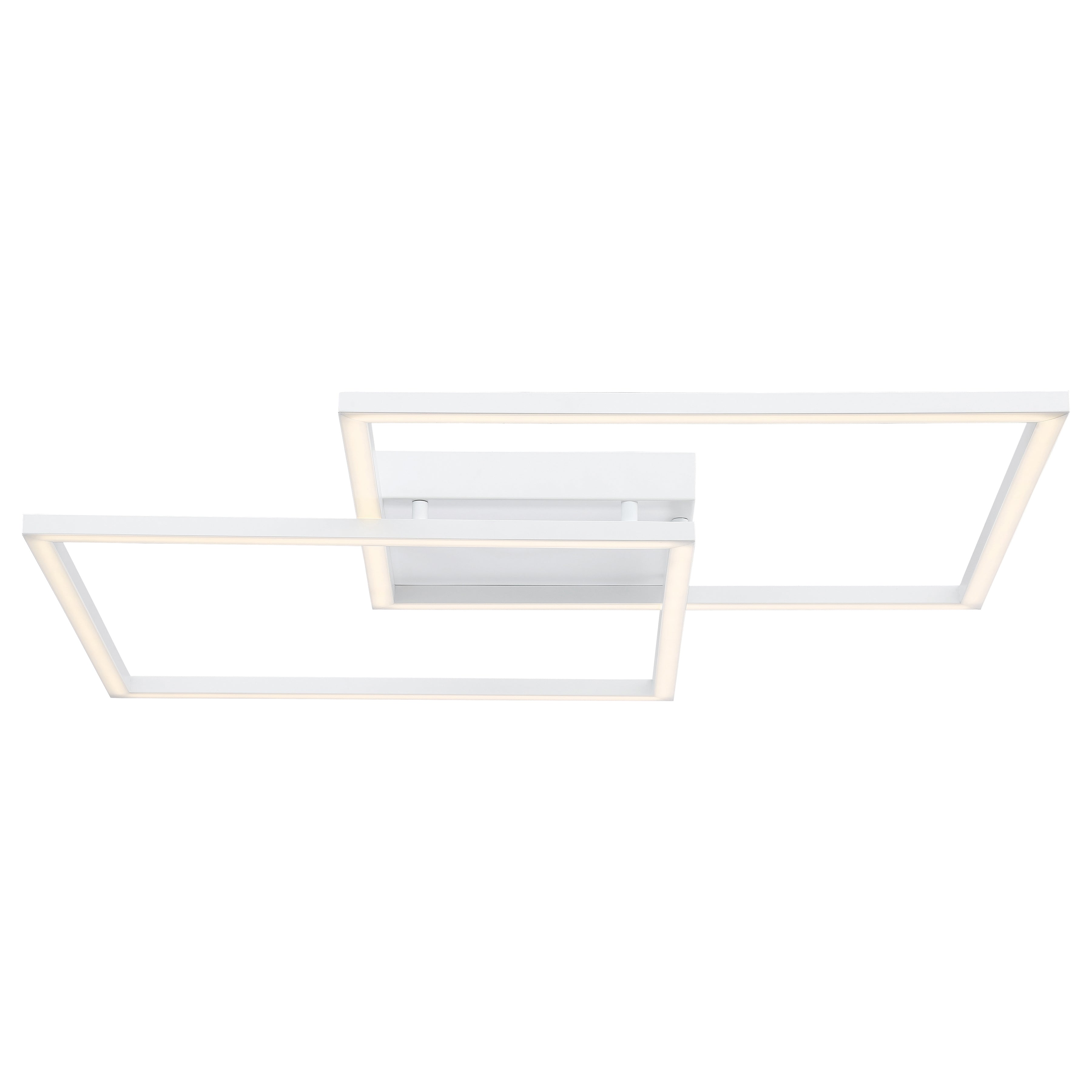 Squared LED Flush Mount or Wall Sconce, White / 30.5"