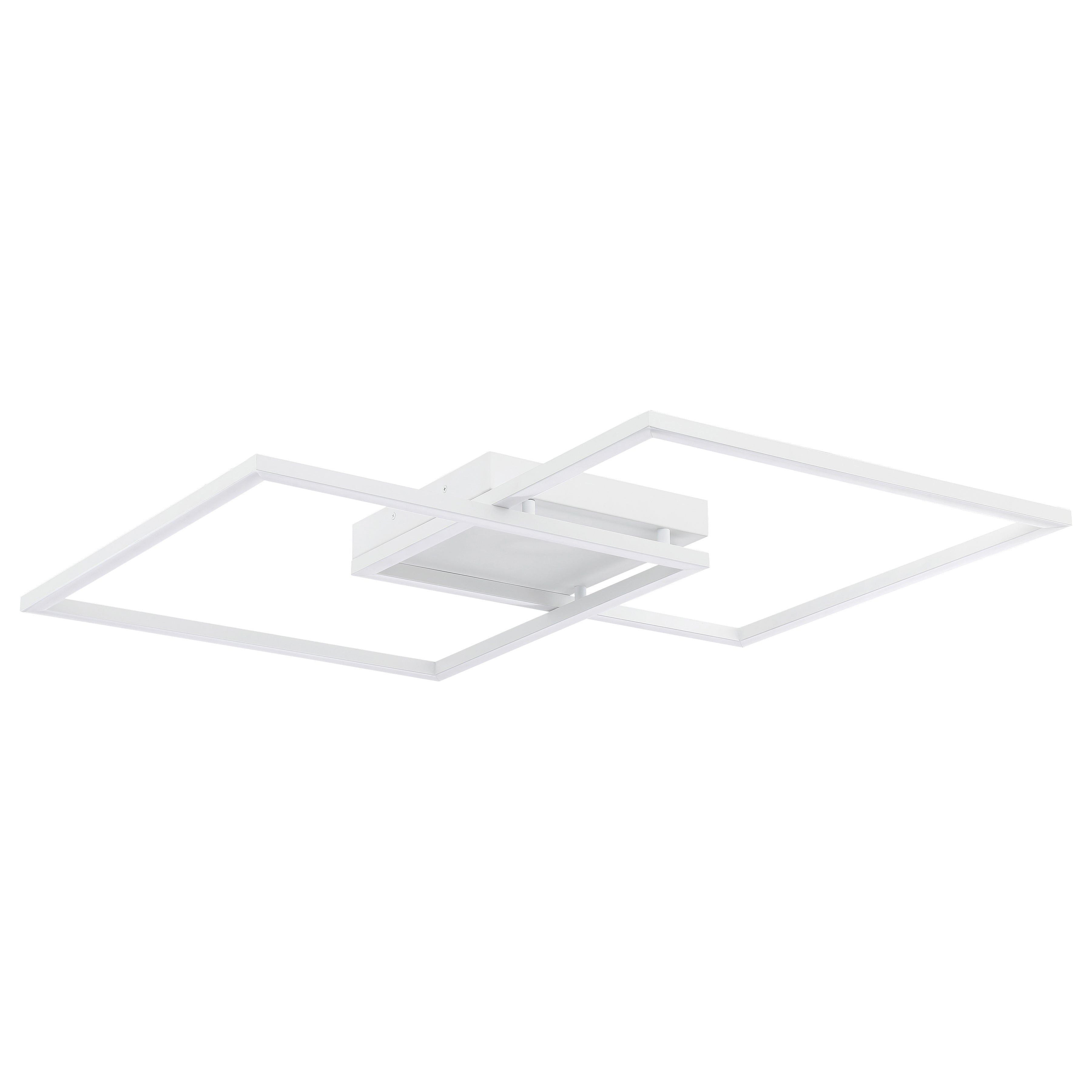 Squared LED Flush Mount or Wall Sconce, White / 30.5"
