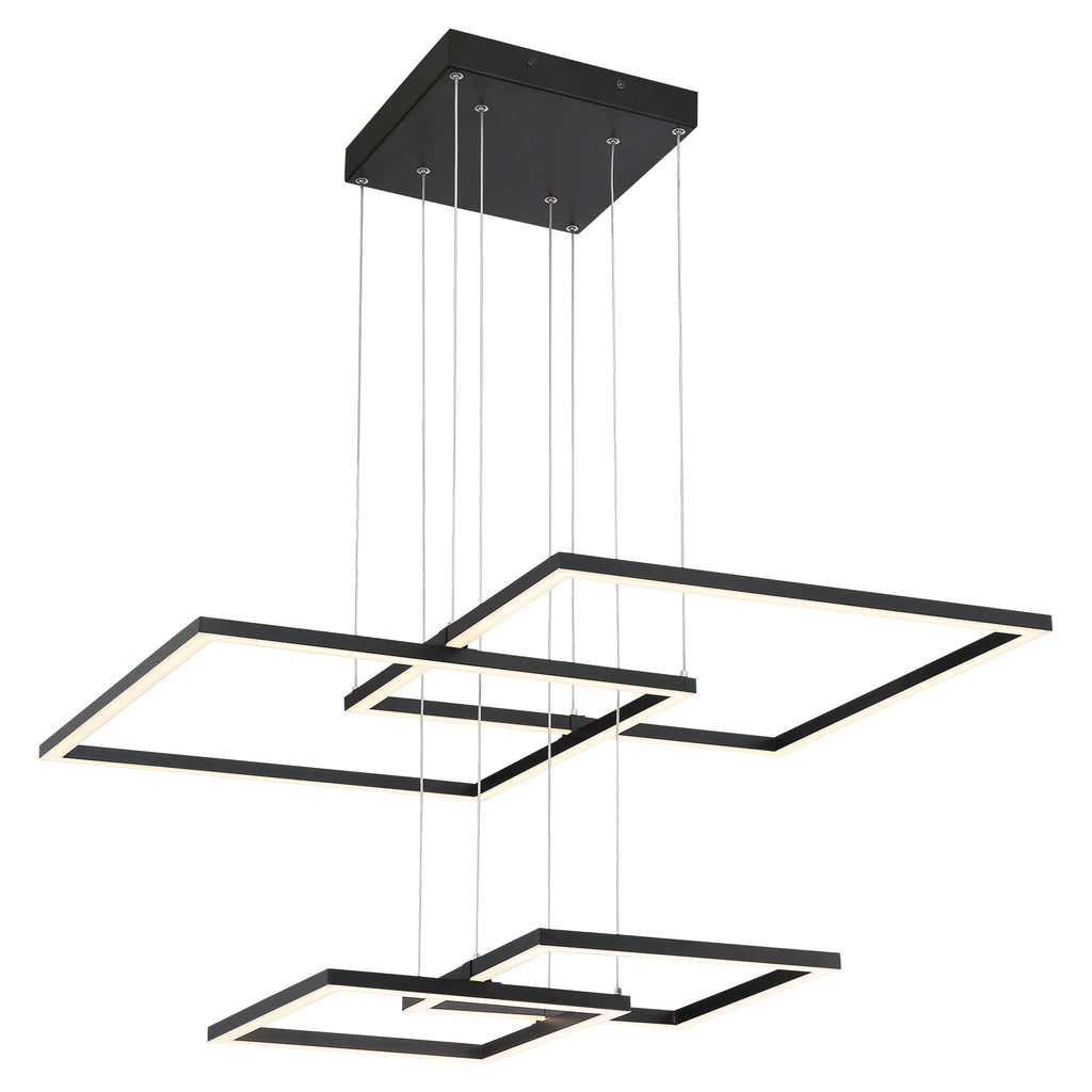 Squared LED Pendant, Black