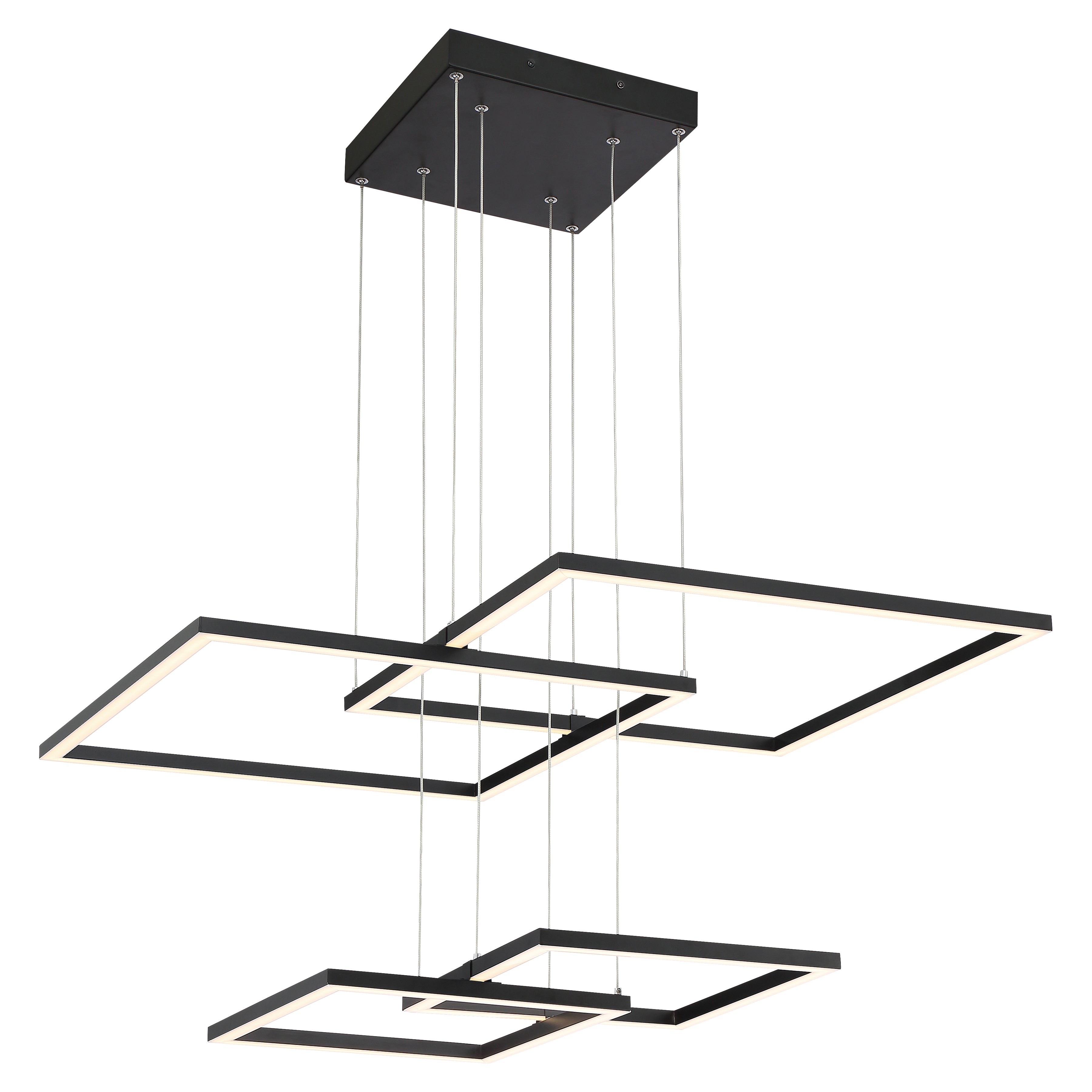 Squared LED Pendant, Black