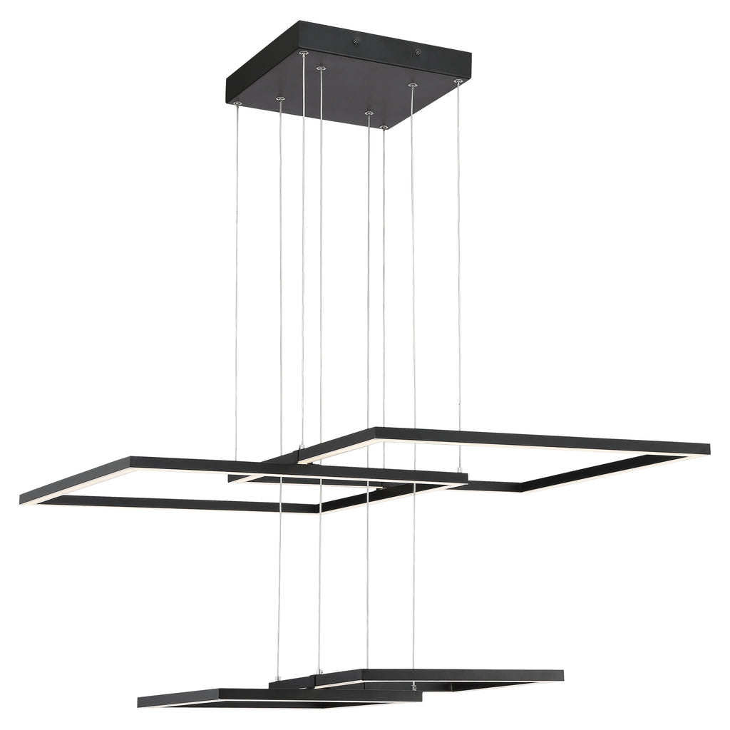 Squared LED Pendant, Black