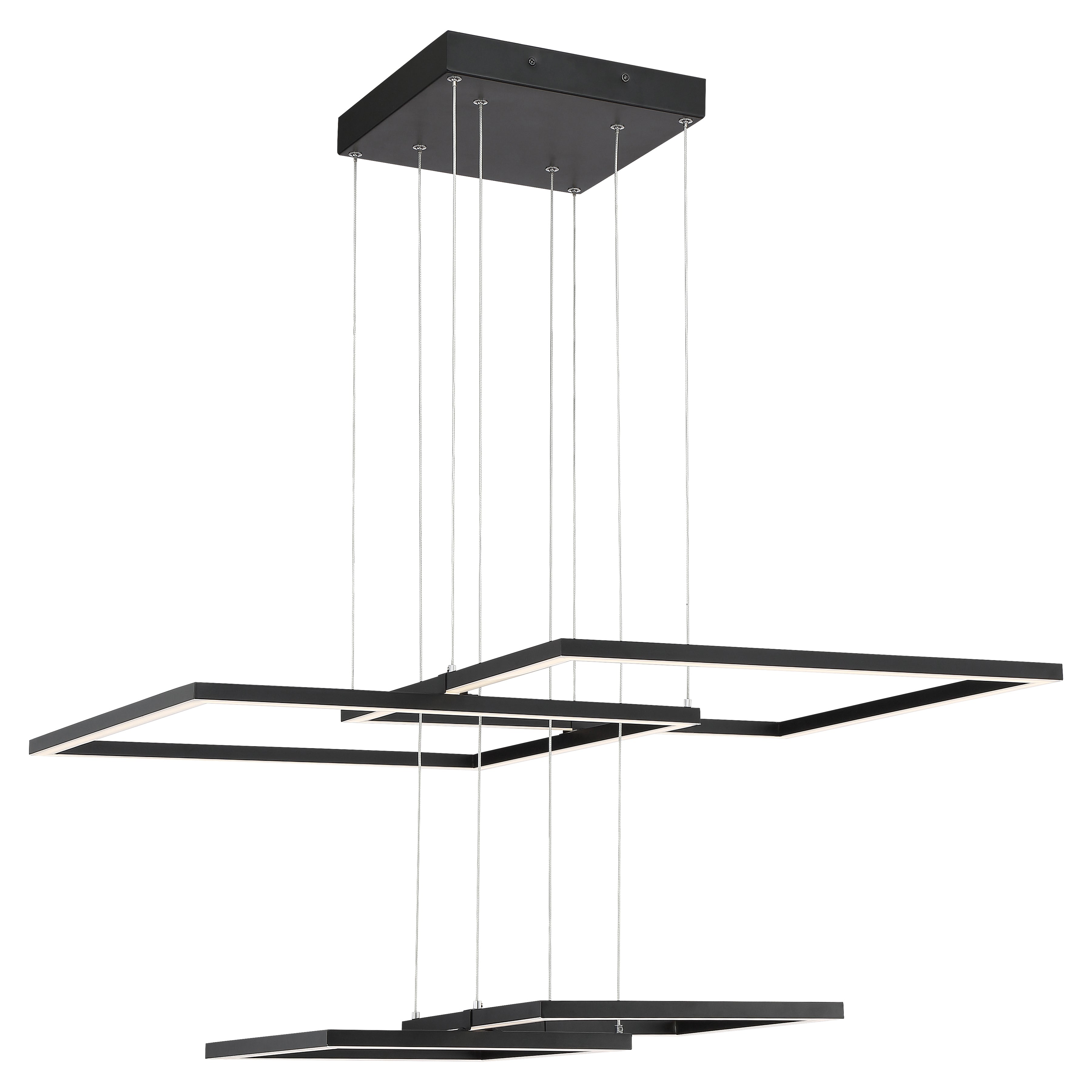 Squared LED Pendant, Black