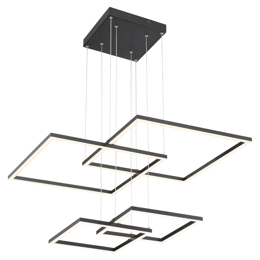 Squared LED Pendant, Black