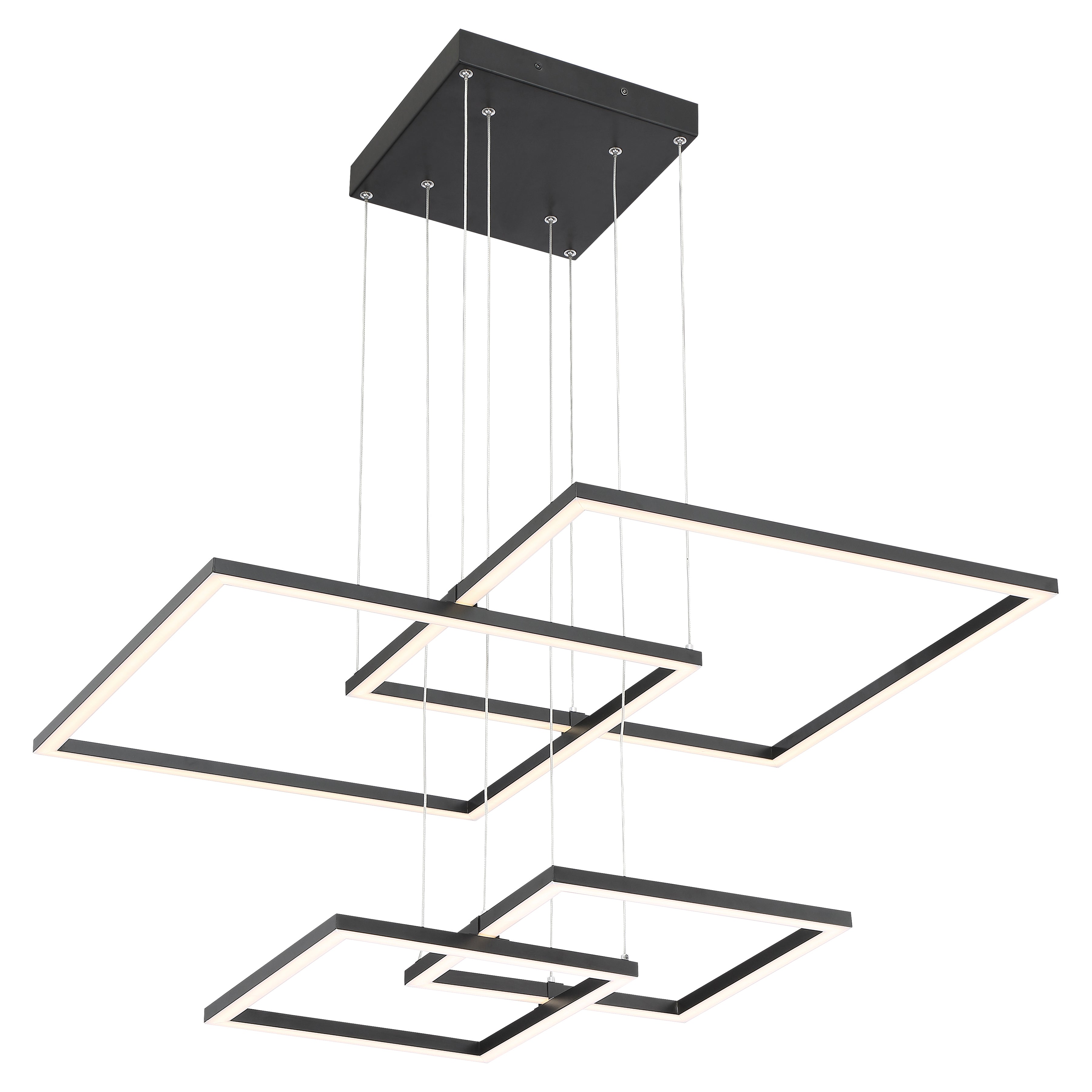 Squared LED Pendant, Black