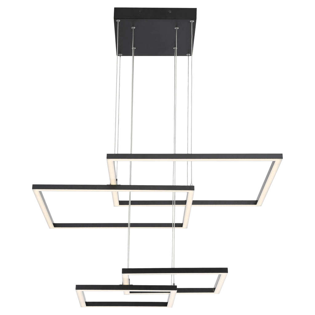 Squared LED Pendant, Black