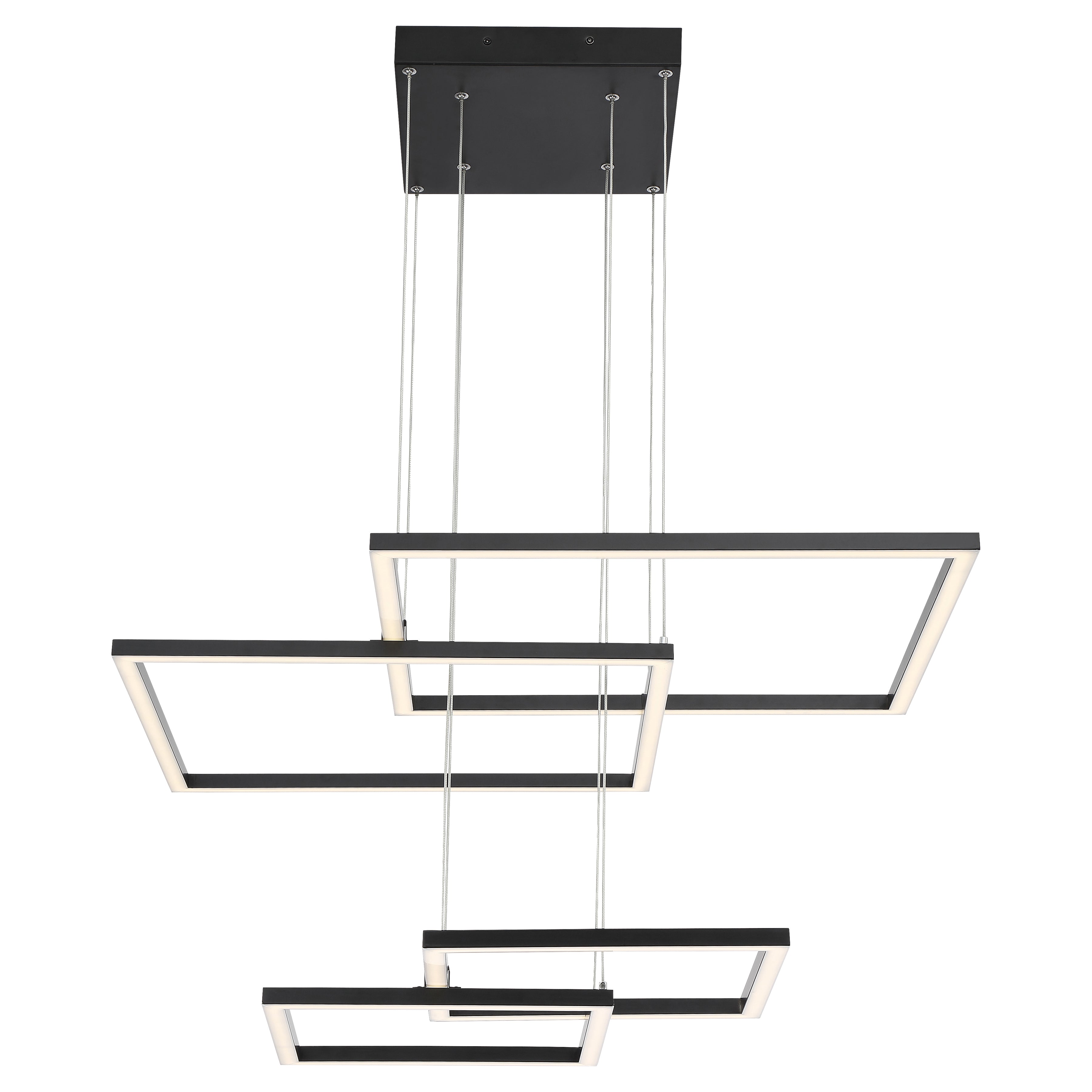 Squared LED Pendant, Black
