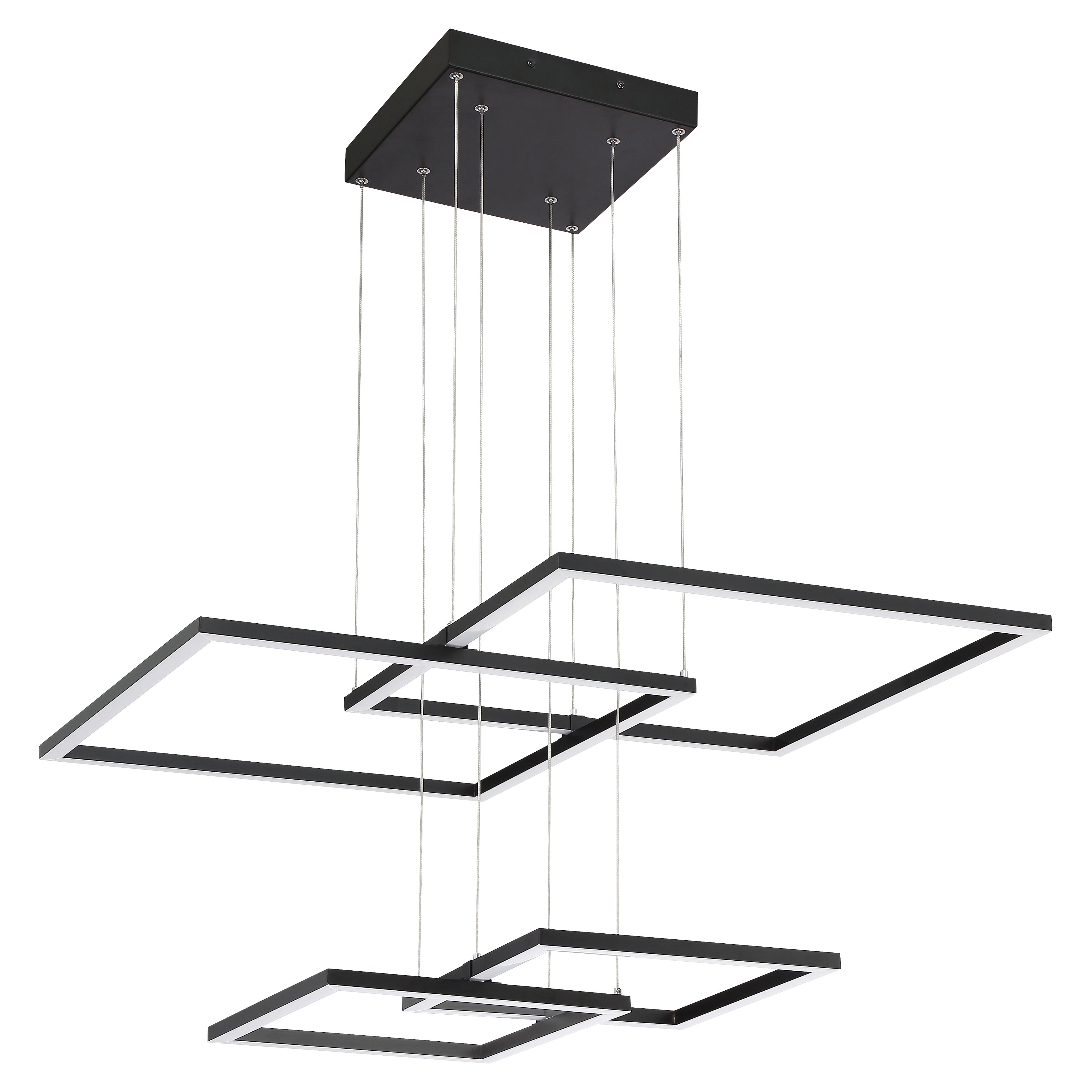 Squared LED Pendant, Black