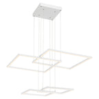 Squared LED Pendant, White