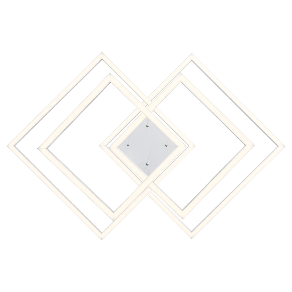 Squared LED Pendant, White
