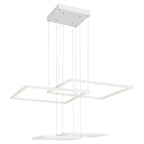 Squared LED Pendant, White