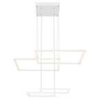 Squared LED Pendant, White