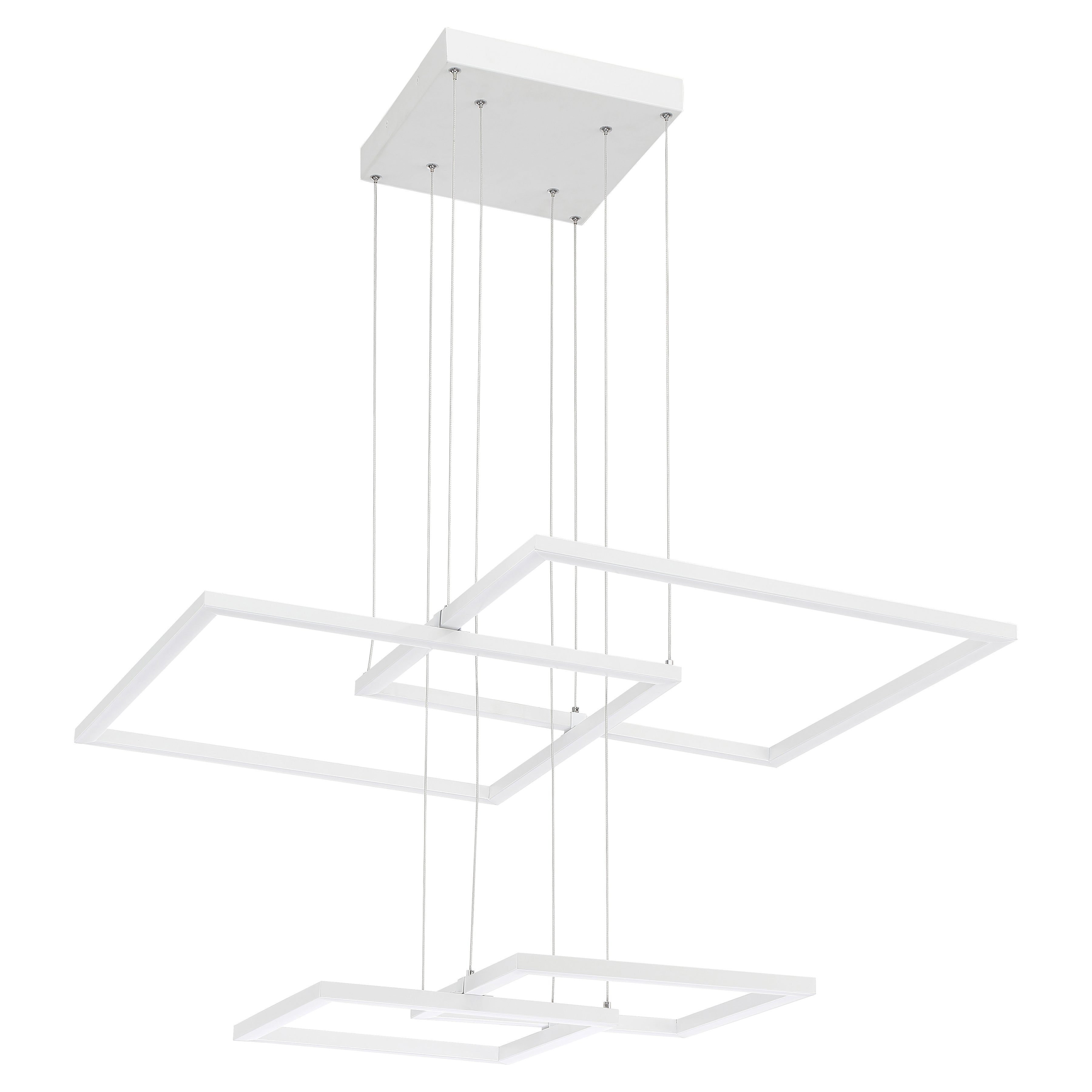 Squared LED Pendant, White