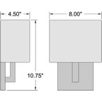 Access Lighting Mid Town 1 Light LED Wall Sconce, Brushed Steel, image 7