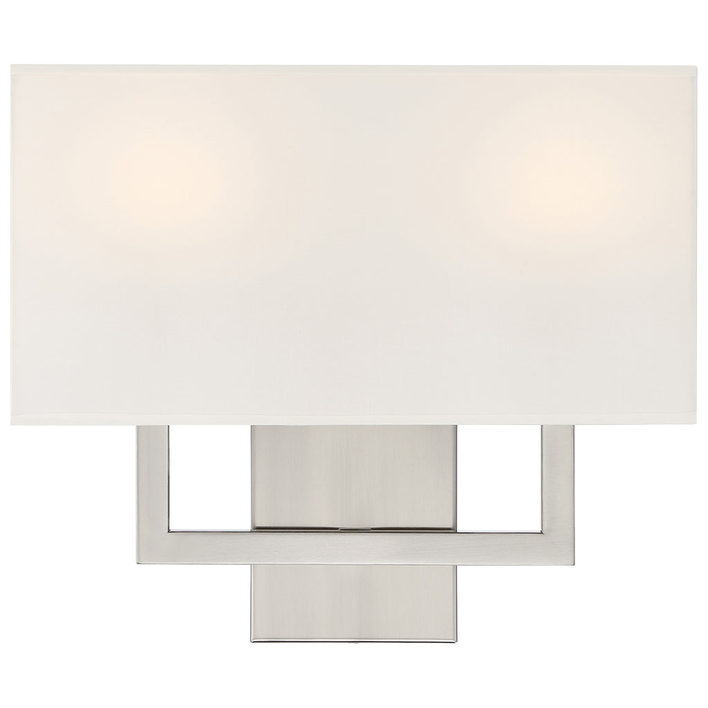 Mid Town 2 Light LED Wall Sconce, Brushed Steel