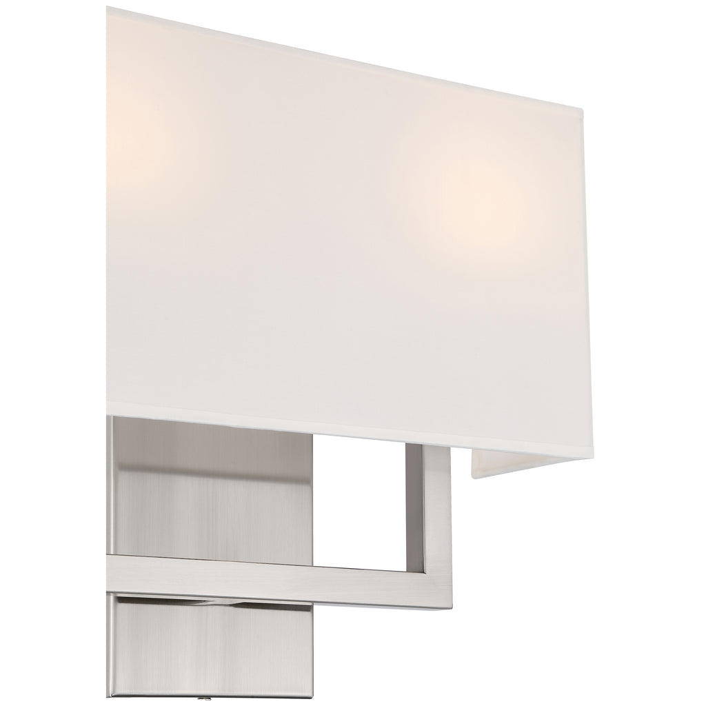 Mid Town 2 Light LED Wall Sconce, Brushed Steel