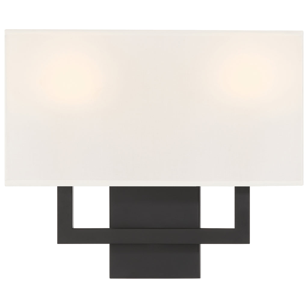 Mid Town 2 Light LED Wall Sconce, Matte Black