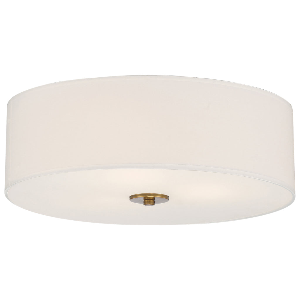 Mid Town LED Flush Mount, Antique Brushed Brass / 18"