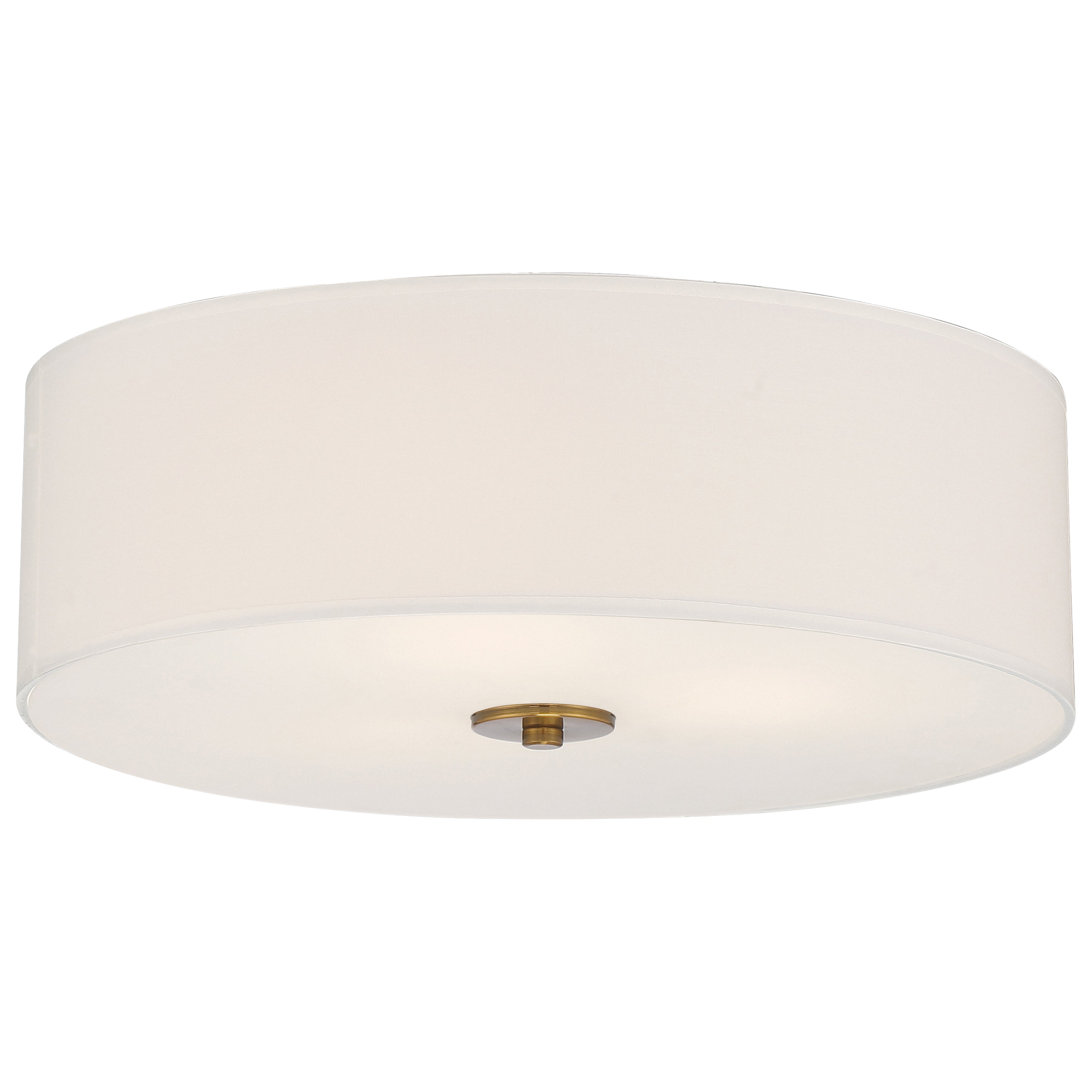 Mid Town LED Flush Mount, Antique Brushed Brass / 18"