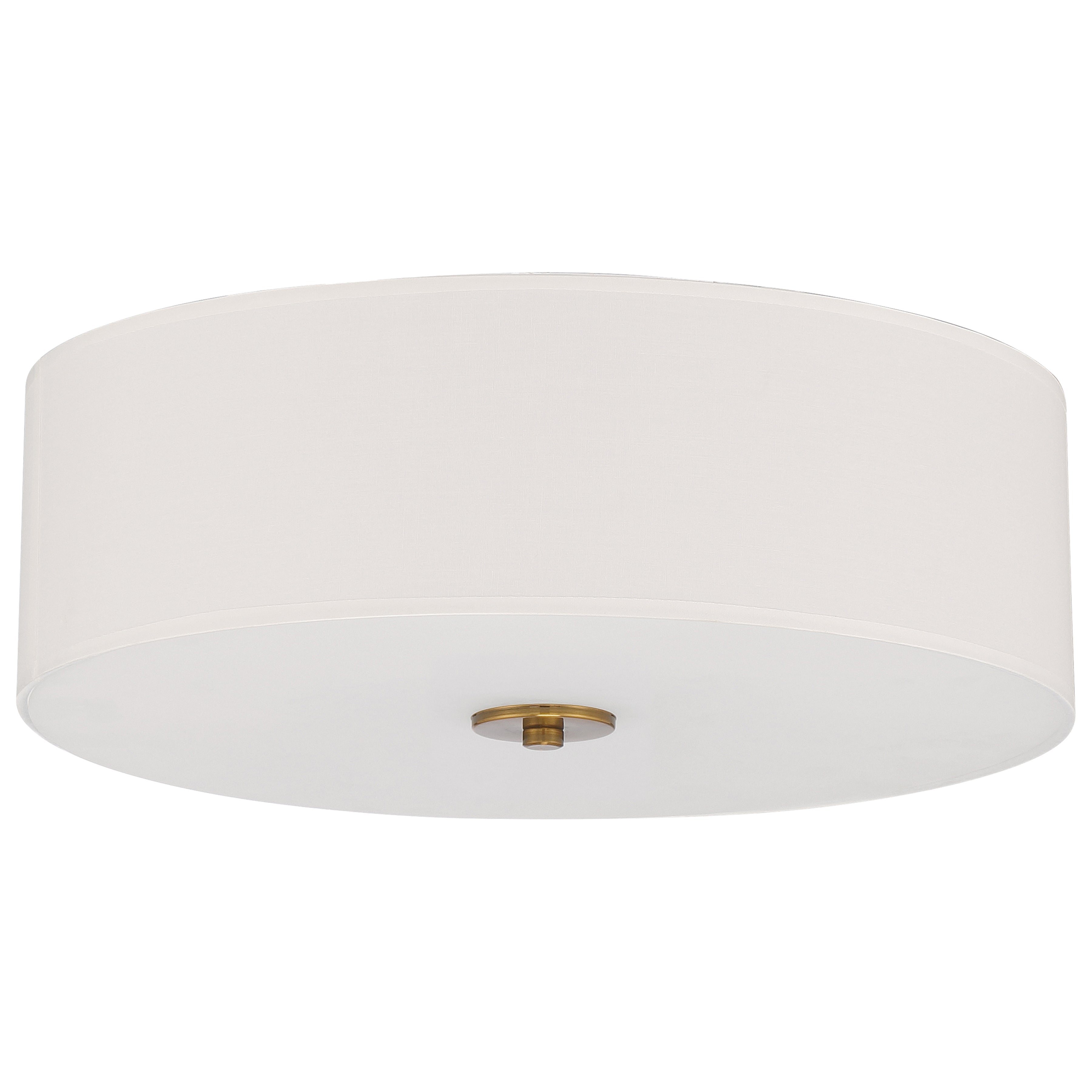 Mid Town LED Flush Mount, Antique Brushed Brass / 18"