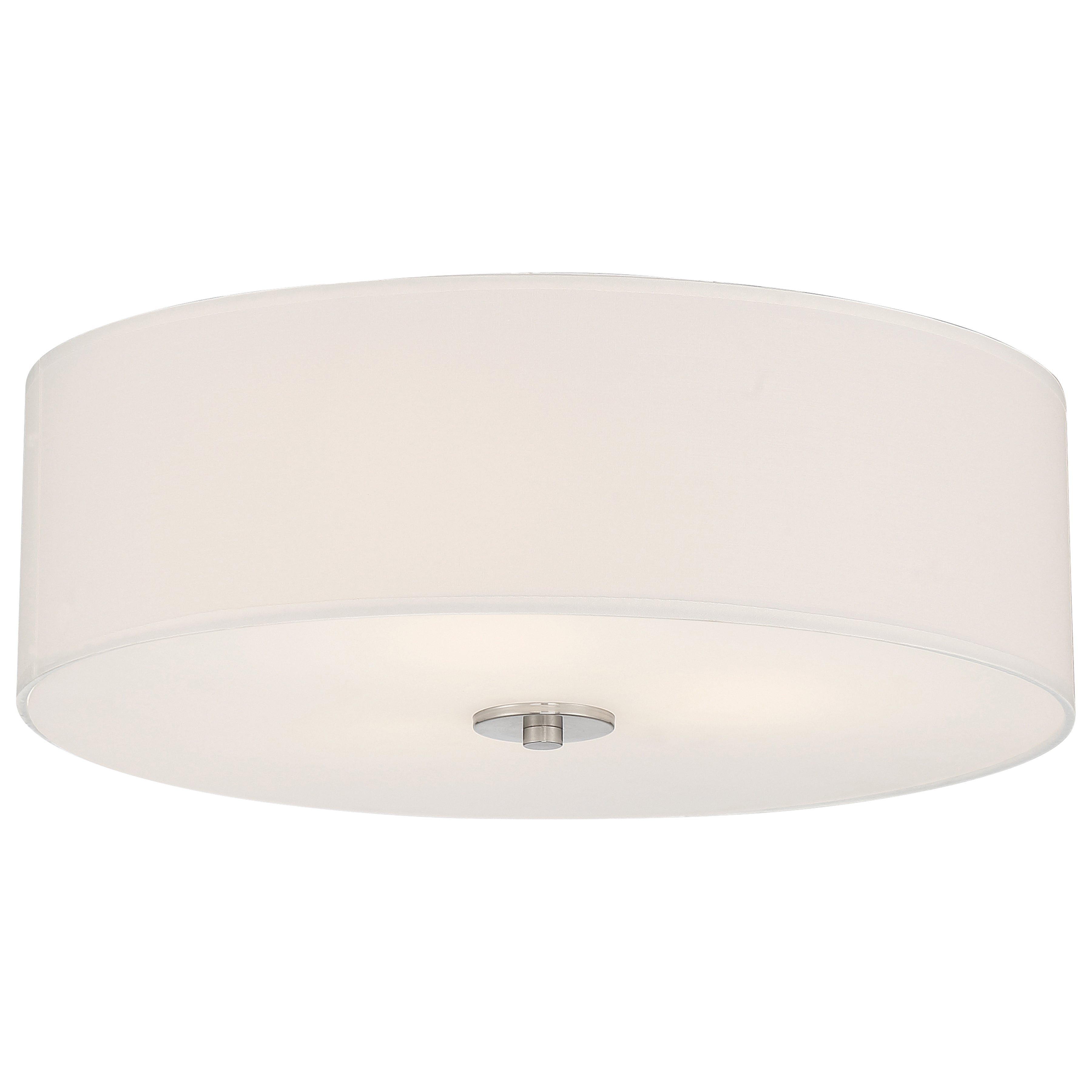 Mid Town LED Flush Mount, Brushed Steel / 18"