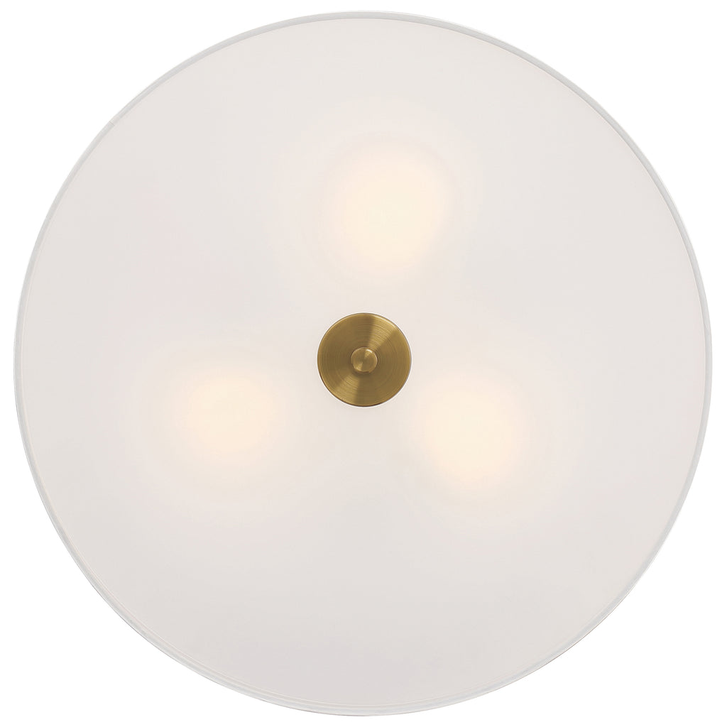 Mid Town LED Flush Mount, Brushed Steel / 18"