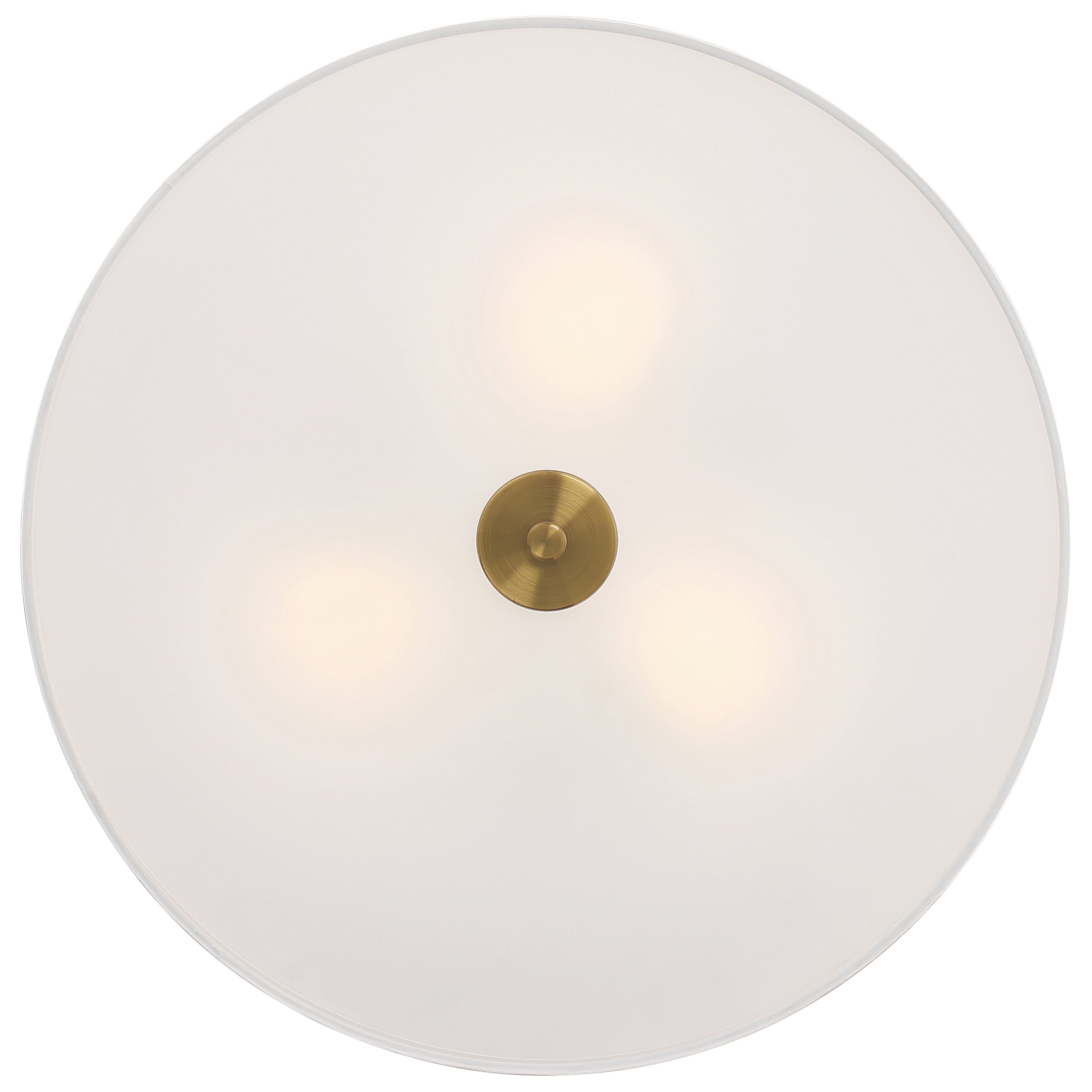Mid Town LED Flush Mount, Brushed Steel / 18"