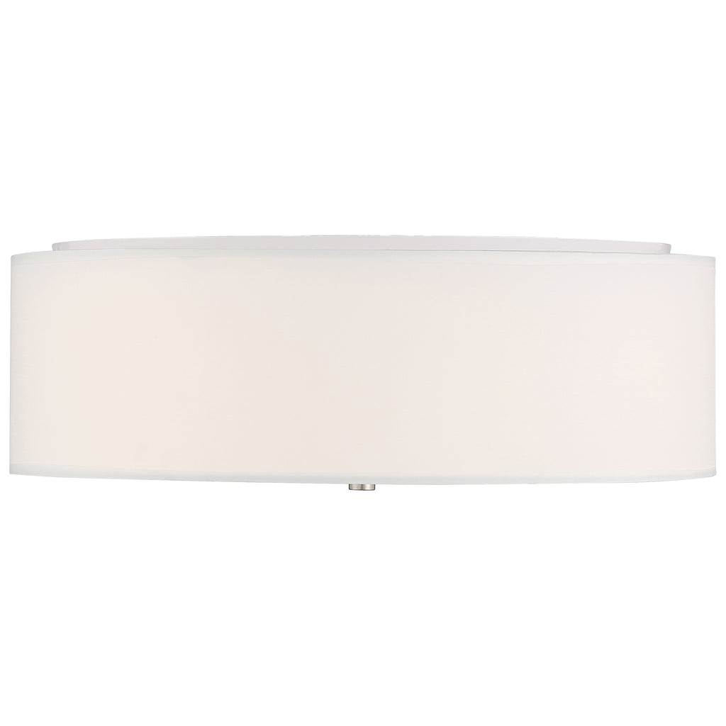 Mid Town LED Flush Mount, Brushed Steel / 18"