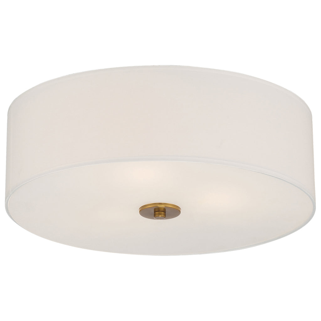Mid Town LED Flush Mount, Brushed Steel / 18"