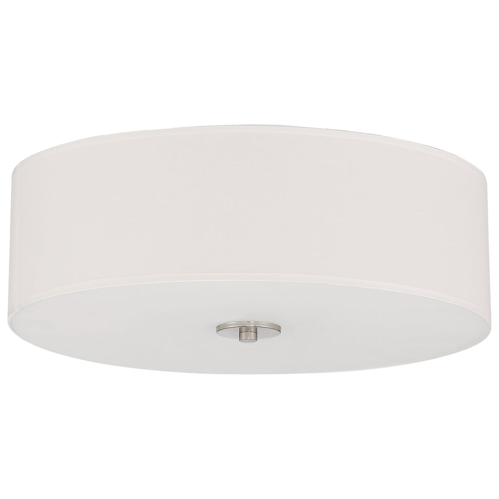 Mid Town LED Flush Mount, Brushed Steel / 18"