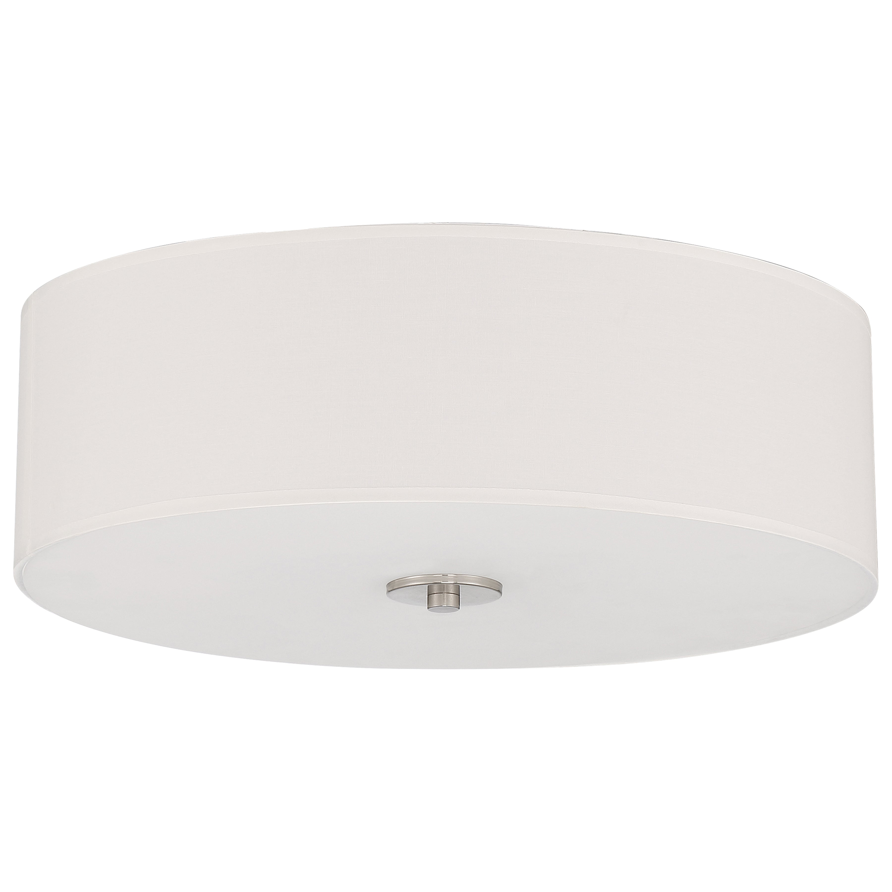 Mid Town LED Flush Mount, Brushed Steel / 18"
