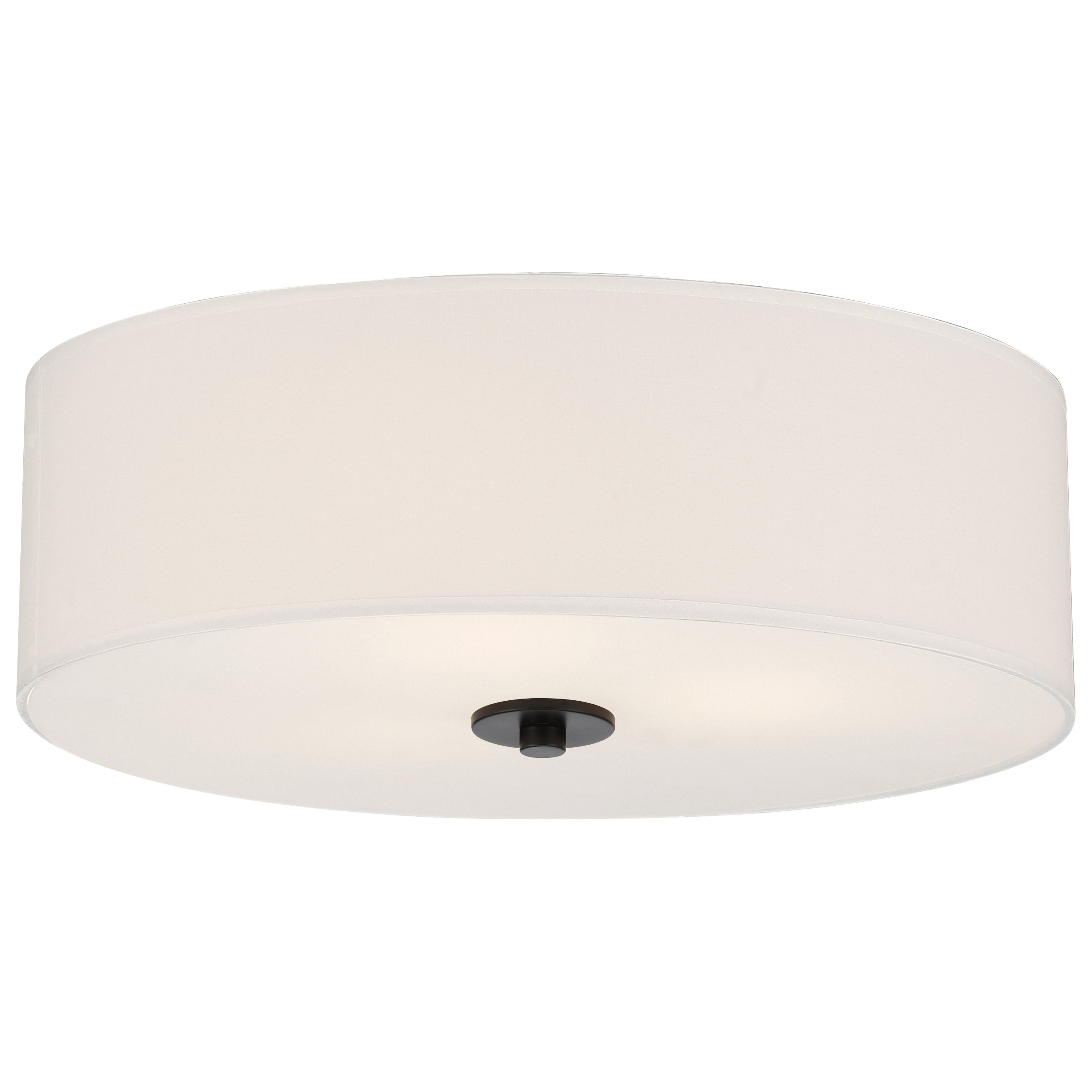 Mid Town LED Flush Mount, Matte Black / 18"