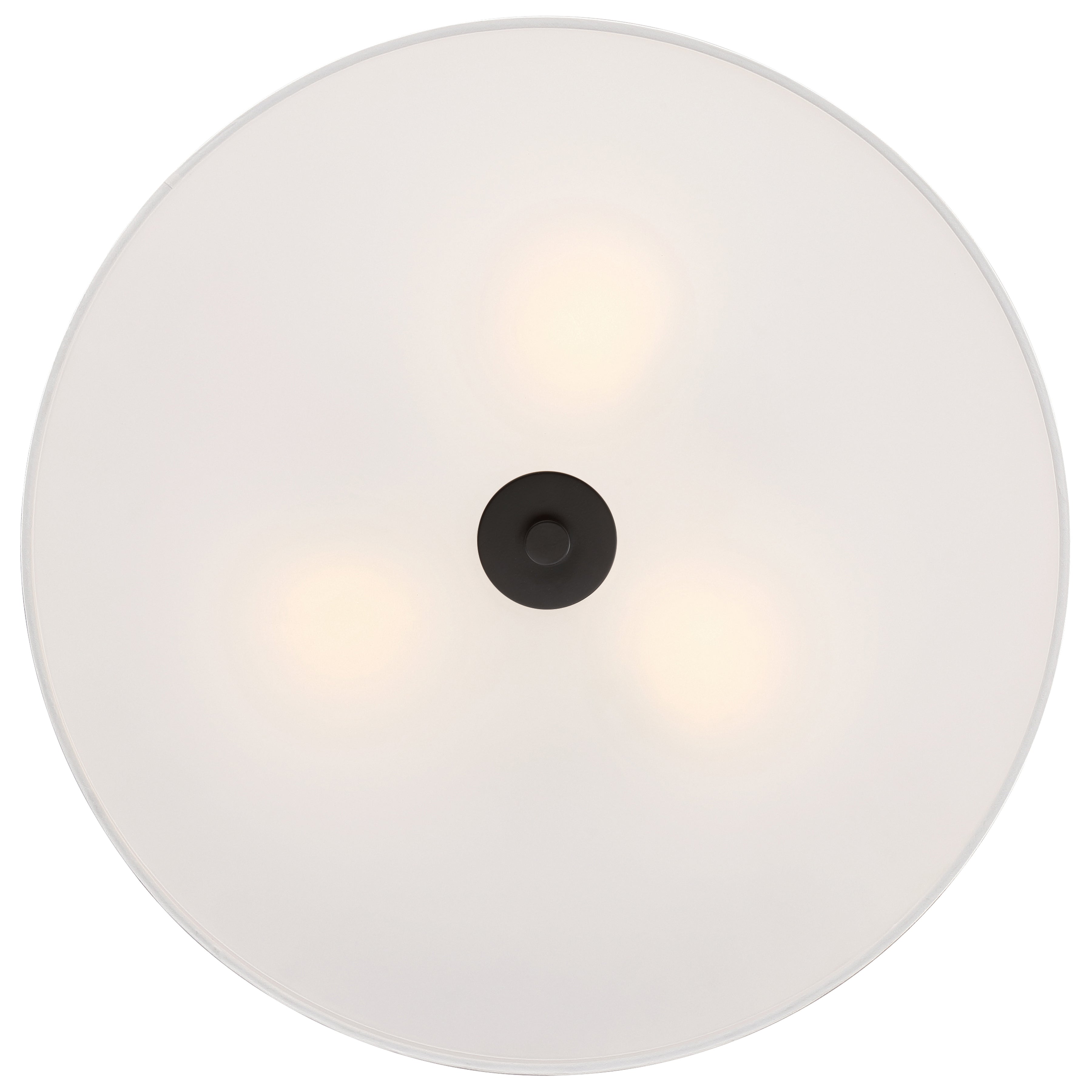 Mid Town LED Flush Mount, Matte Black / 18"