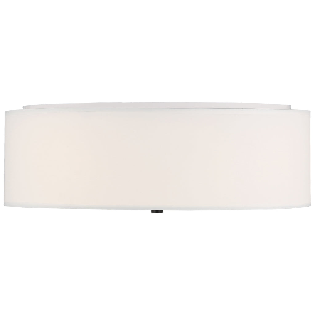 Mid Town LED Flush Mount, Matte Black / 18"