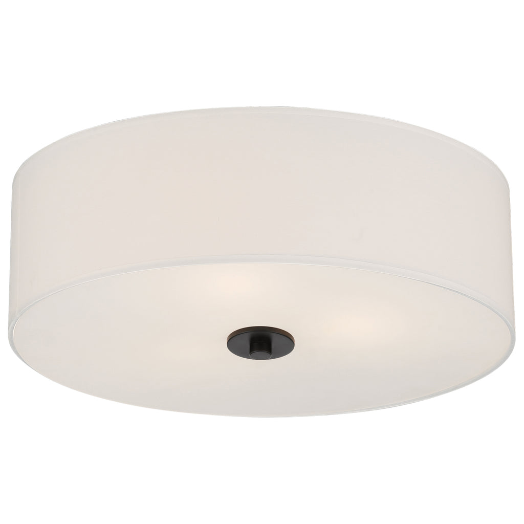 Mid Town LED Flush Mount, Matte Black / 18"
