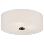 Mid Town LED Flush Mount, Matte Black / 18"