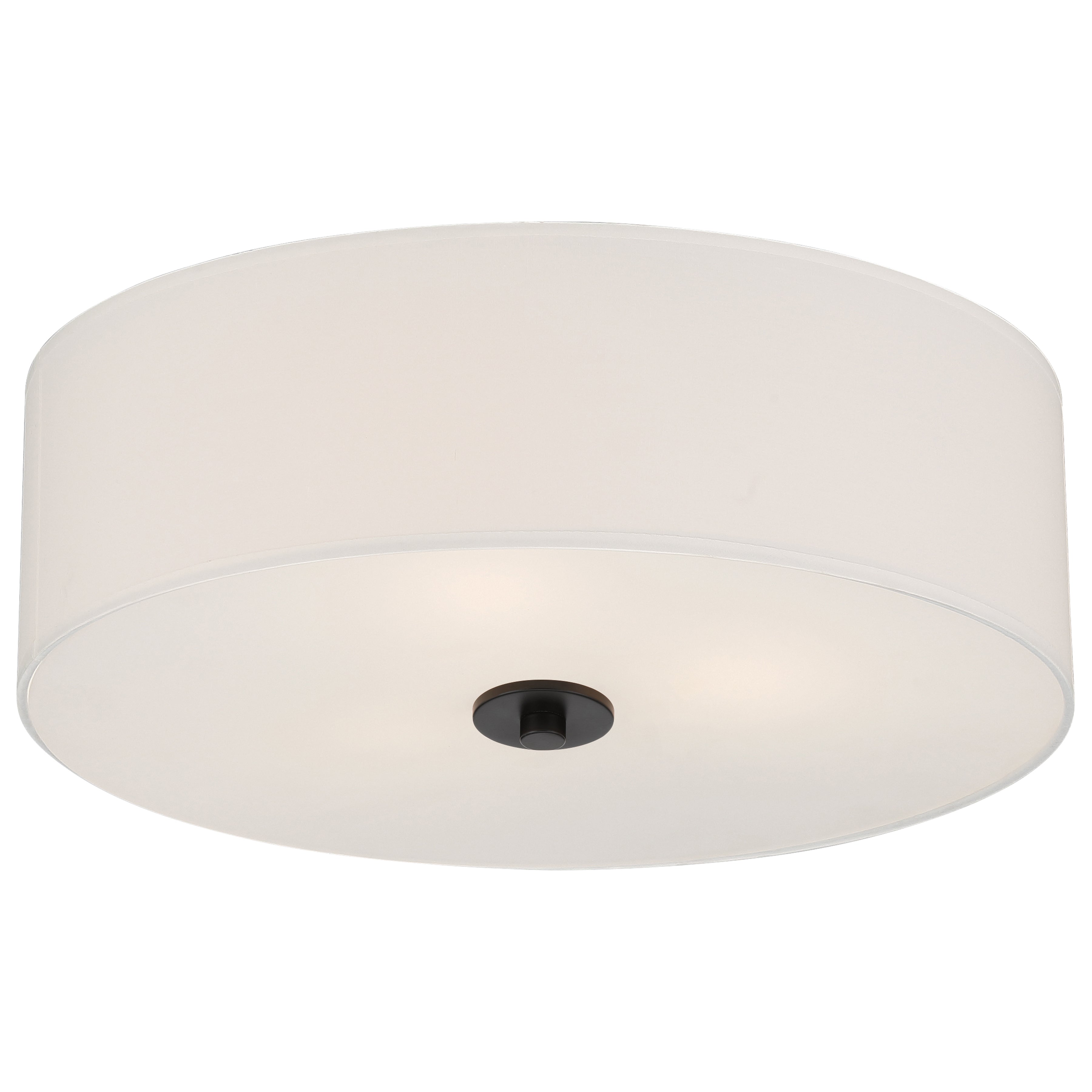 Mid Town LED Flush Mount, Matte Black / 18"
