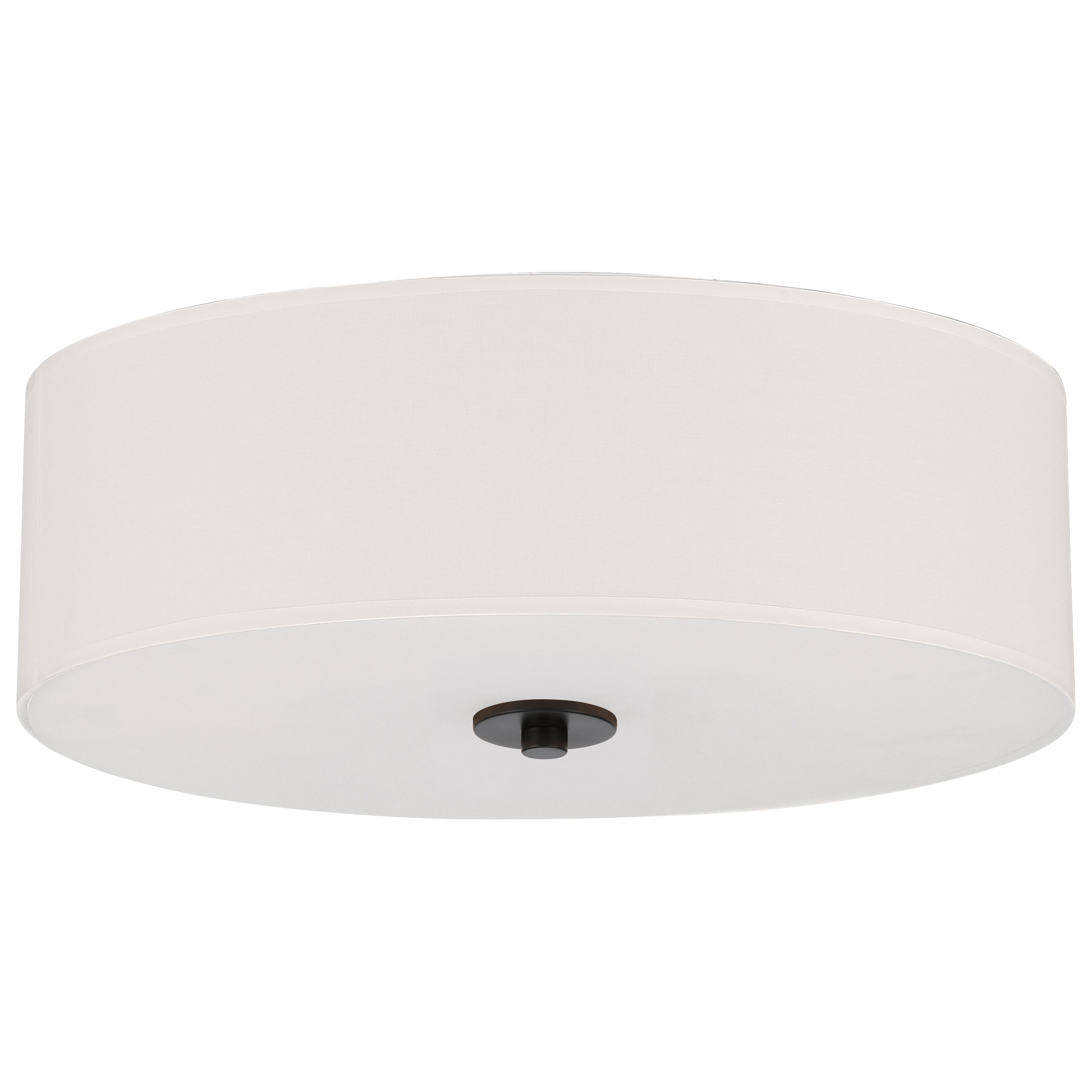 Mid Town LED Flush Mount, Matte Black / 18"