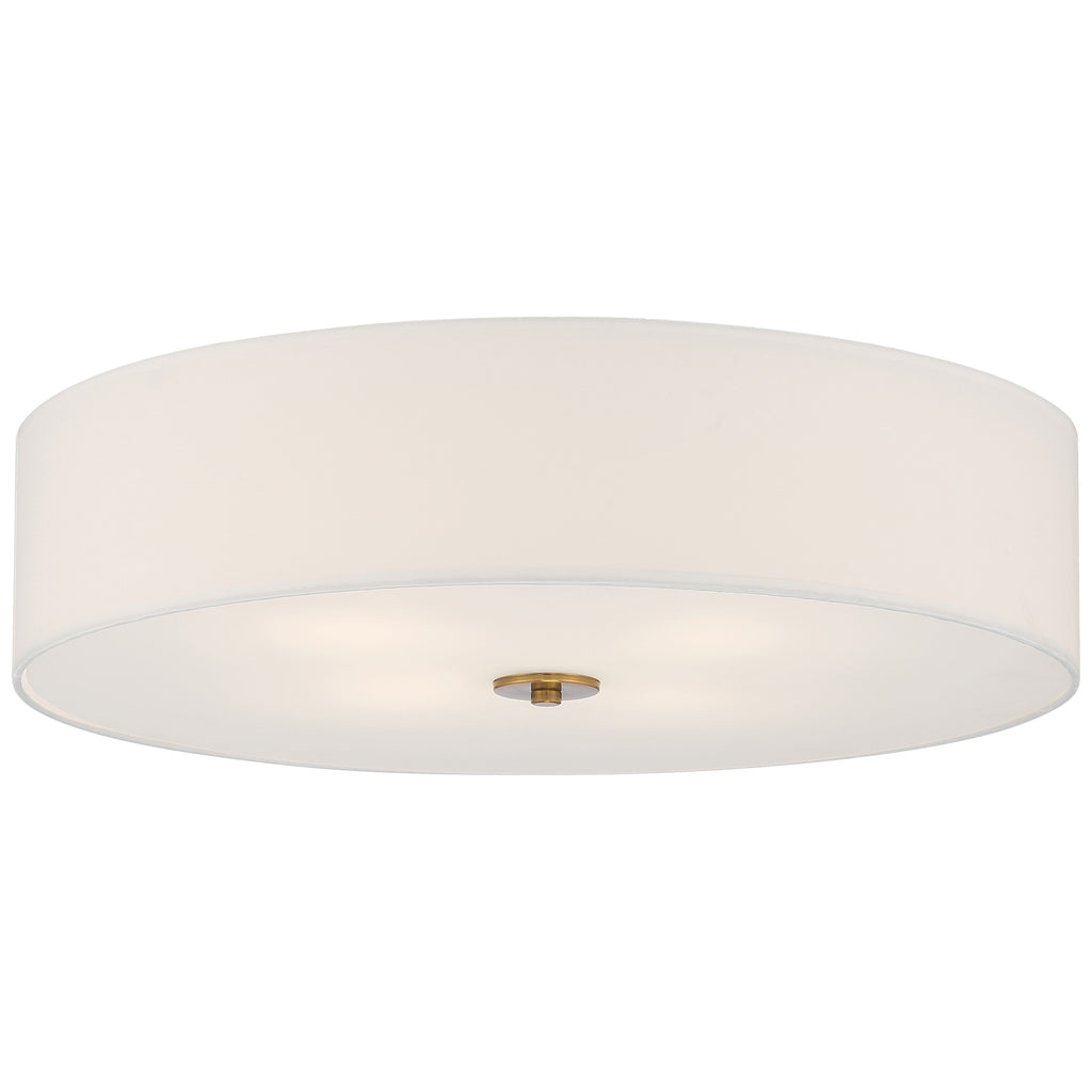 Mid Town LED Flush Mount, Antique Brushed Brass / 24"