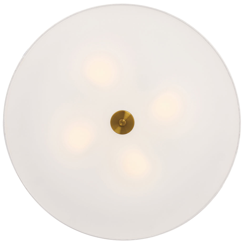 Mid Town LED Flush Mount, Antique Brushed Brass / 24"