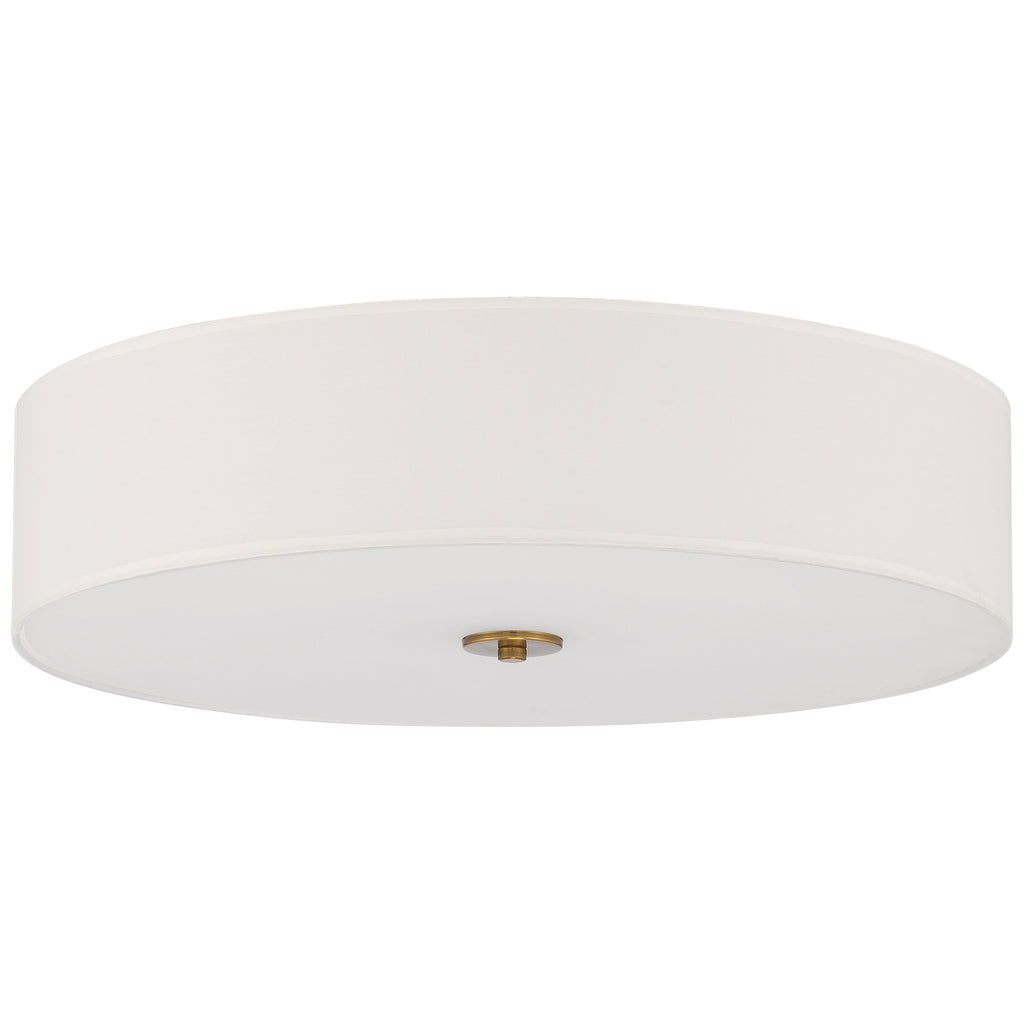 Mid Town LED Flush Mount, Antique Brushed Brass / 24"