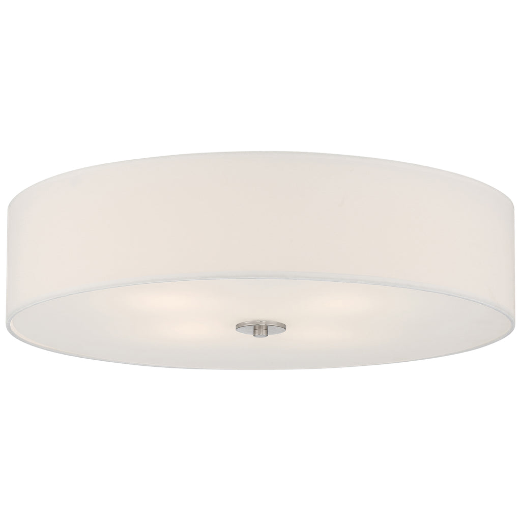 Mid Town LED Flush Mount, Brushed Steel / 24"