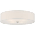 Mid Town LED Flush Mount, Brushed Steel / 24"