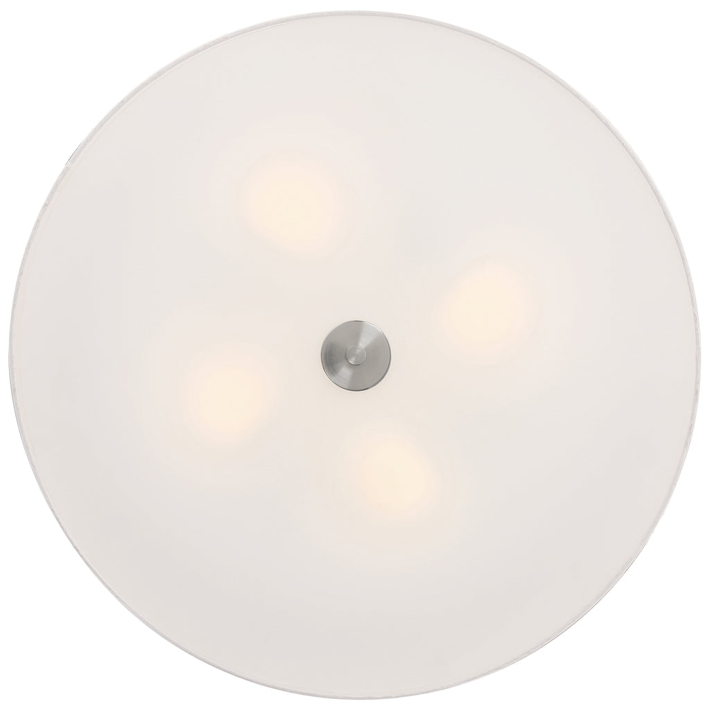 Mid Town LED Flush Mount, Brushed Steel / 24"