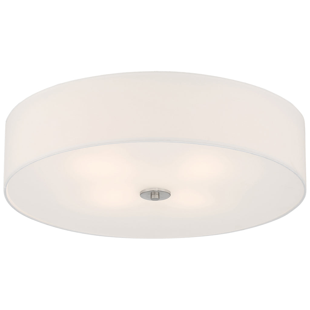 Mid Town LED Flush Mount, Brushed Steel / 24"