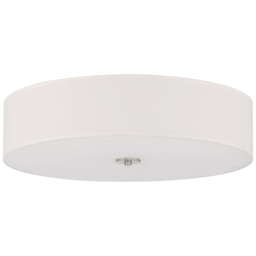 Mid Town LED Flush Mount, Brushed Steel / 24"